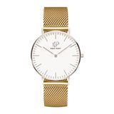 Relógio Masculino De Pulso Analógico New Port 40mm Dourado