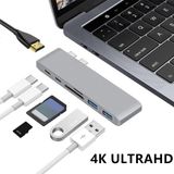 Hub Usb C 7 Em 2 Tipo C Para Vários Hub Usb 3.0 4k Hdmi Tf/sd U