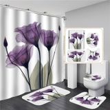 Cortina De Chuveiro Tulips Lavender Hope Impressa À Prova D&#39;água