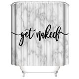 Cortina De Chuveiro Cool Get Naked 4 Em 1 Letra Para Banho Impresso