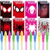 Conjunto De Lembrancinhas De Festa Spider Hero, Caneta De Tinta Invisível Com Blocos De Notas