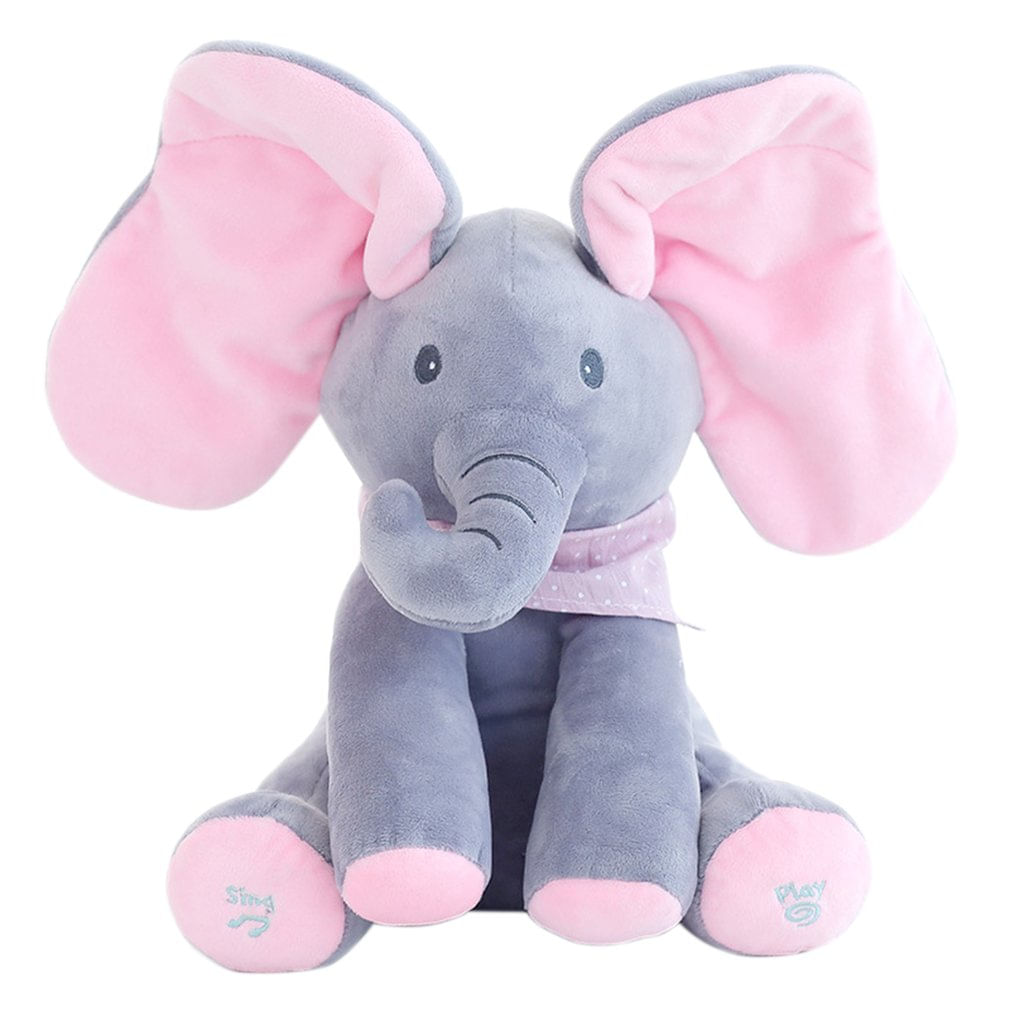 Brinquedo De Pelúcia Elephant Electric Music Hide And Seek Para Crianças