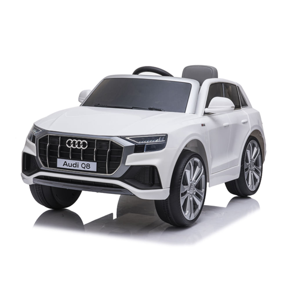 Carrinho Infantil Elétrico Audi Q8 12v Com Controle Remoto Branco