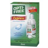 Solução Para Lentes Opti-free Express Com 355ml 120ml + Estojo Para Lentes