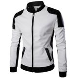 Blusão Gnrc Masculina De Couro Sintético Branco