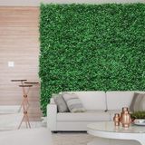 1 Painel De Grama Artificial Buxinho Amendoim 60x40 Para Decoração De Salas E Comércios