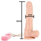 Vibrador Poderoso De Silicone Para Pênis Ereto De 20 Cm X 4 Cm Para Adultos