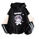 Moletons Sanmu Kuromi Astronaut Print Para Mulheres