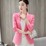 Blazer Luckbn Women Elegant Office Lady, Jaqueta De Poliéster