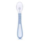 Colher Infantil Em Silicone Flexível Com Ventosa Azul - Buba