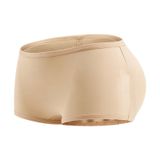 Mulheres Mid Rise Butt Lifter Shapewear Removível Padded Control Panties Boyshort Hip Enhancer Fake Buttocks Body Shaper Briefs Cueca - Damasco - S