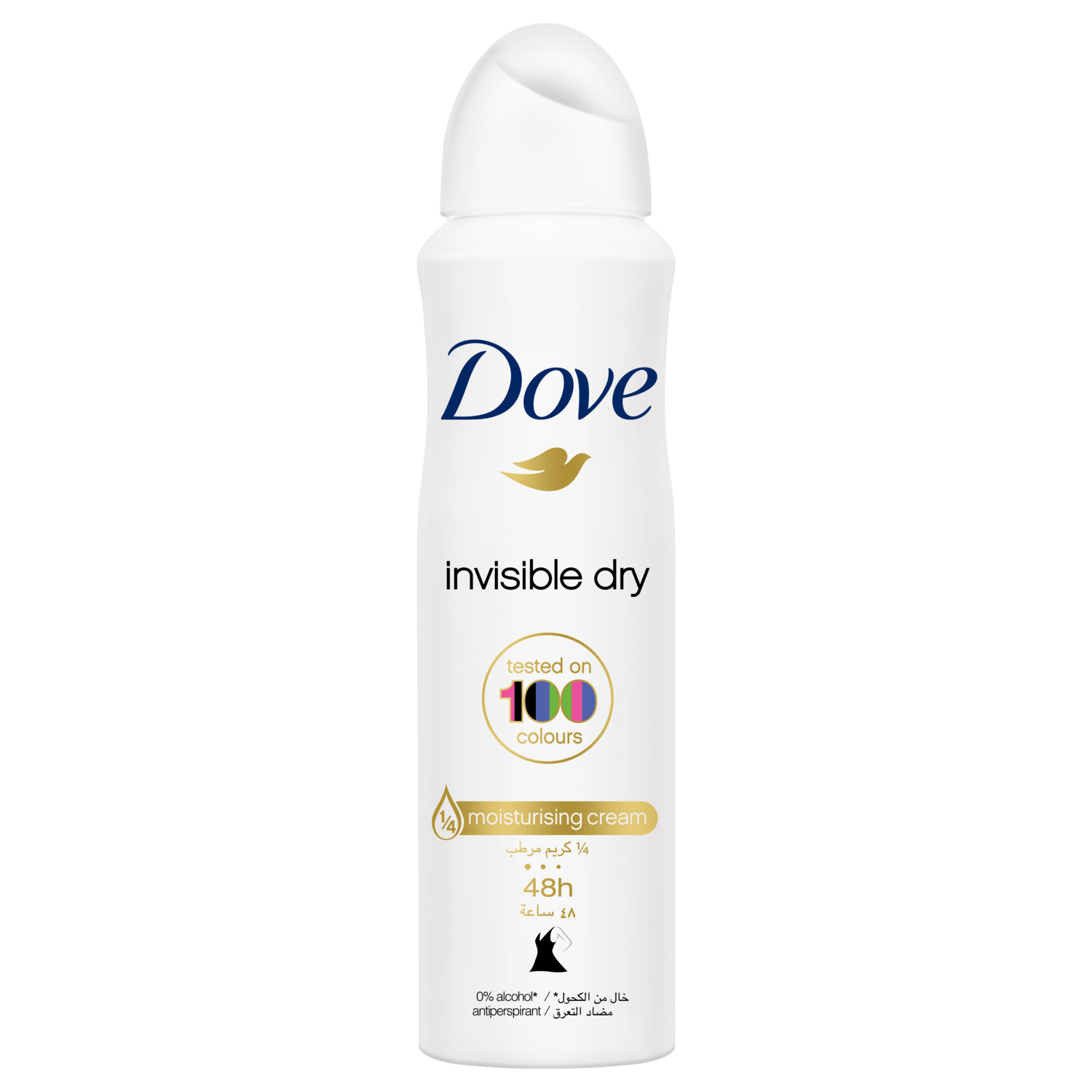 Desodorante Antitranspirante Aerosol Dove Invisible Dry 48h 150ml