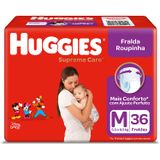 Fralda Huggies Roupinha Supreme Care Disney Jumbinho Tamanho M Com 36 Unidades