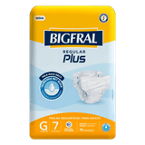 Fralda Geriatrica Bigfral  Regular Plus G Com 7 Unidades