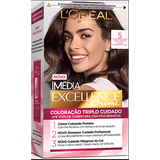 Tintura Imedia Excellence Coloração Creme Castanho Claro 5