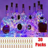 Luzes Para Garrafas De Vinho, Pacote Com 30 Led, 10 Led, Branco Quente, Halloween