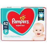 Fralda Descartável Pampers Supersec P - 4 Embalagens Com 42 Unidades Cada