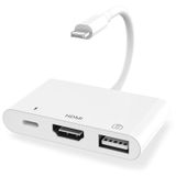 Adaptador Usb Lightning Para Hdmi Com Fonte De Alimentação - Branco