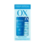 Kit Shampoo 375ml + Condicionador 170ml Ox Restauração