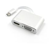 Adaptador Usb Tipo C Para Hdmi+vga 4k 30hz Para Macbook