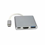 Adaptador De Conversão Te Double Type-c Para Hdmi/usb 3.0/usb-c