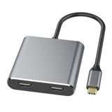 Adaptador Hdmi Tipo C 4k C Para Conversor De Porta Usb 3.0 Dupla