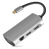 Adaptador Usb C Para Estação De Ancoragem Para Laptop, Monitores Duplos, 100w Pd