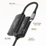 Adaptador De Alimentação Dc Para Usb Pd3.0 100w 5-20v Com Tampa Trançada De Nylon