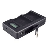 Carregador De Tela Usb Lcd Smart Fl14-c Para Bateria De Câmera De 5v