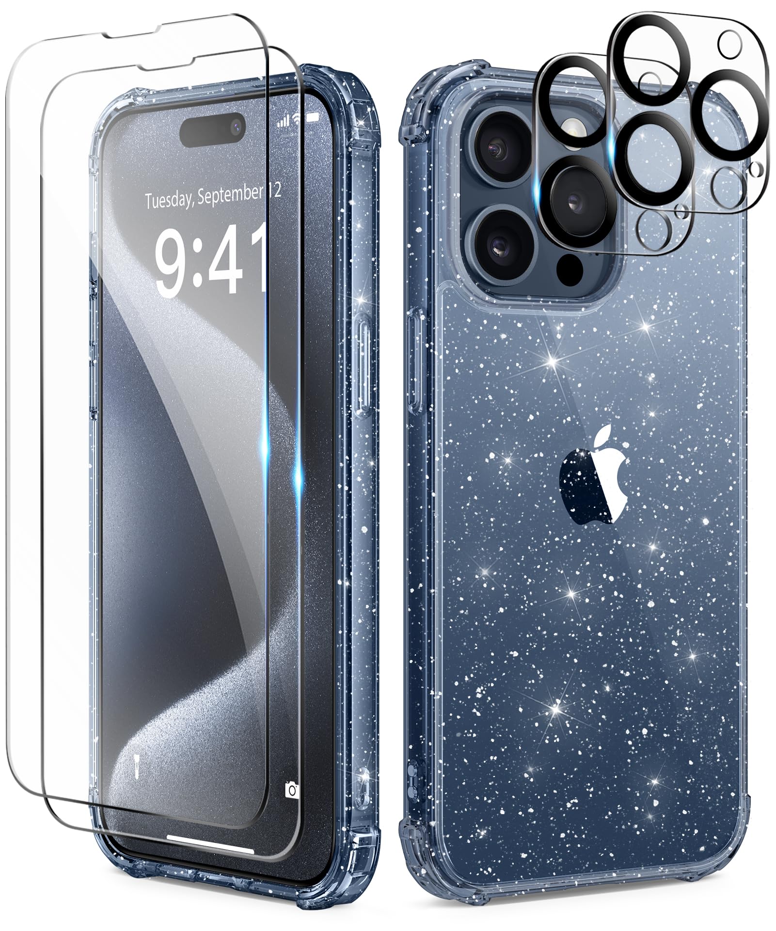 Capa Tieszen Compatível Com Iphone 15 Pro Max Com Brilho Tra