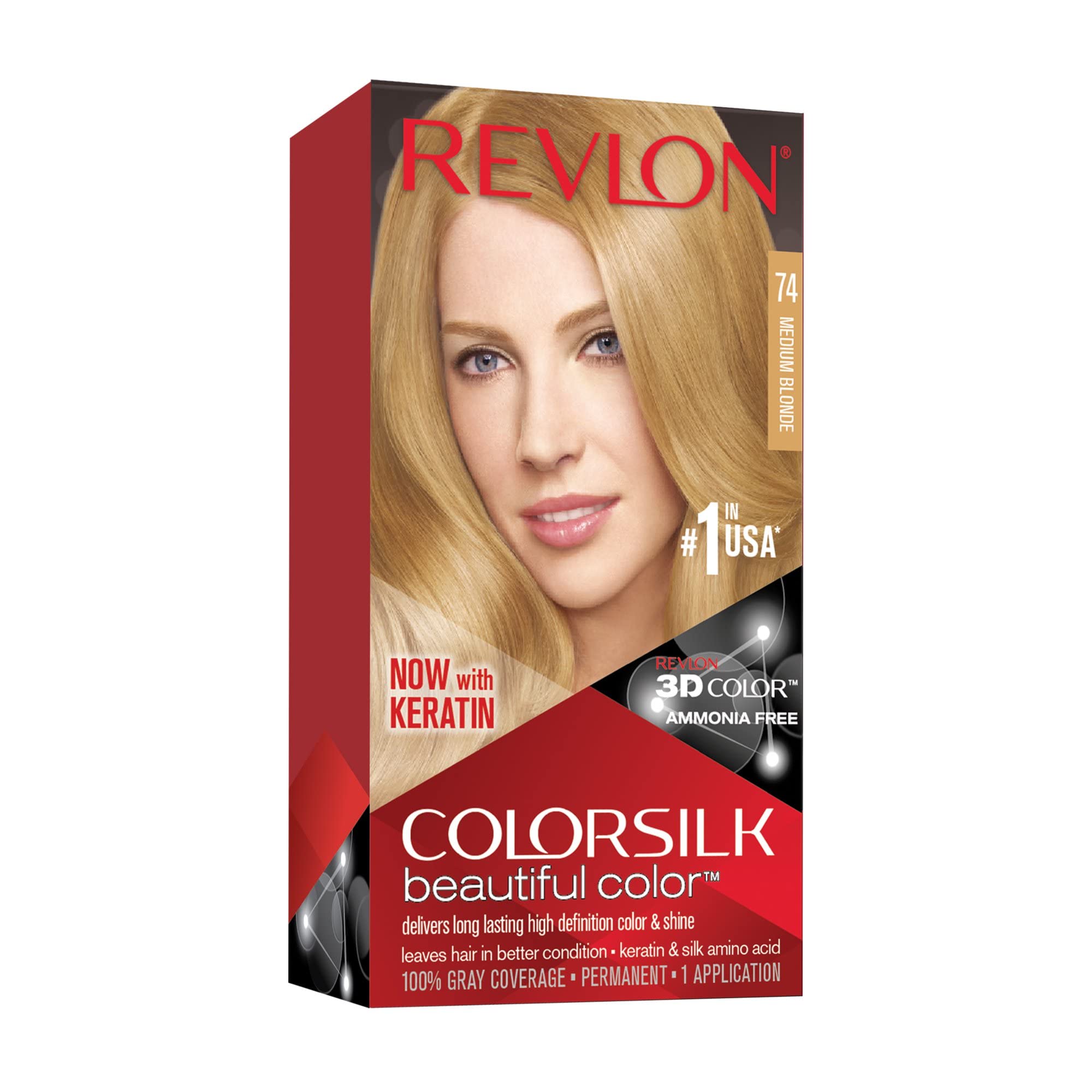 Tintura De Cabelo Revlon Colorsilk #74 Loiro Médio