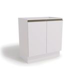 Módulo Cozinha Kappesberg Maxxi Balcão G744 2 Portas S/ Tampo 80cm Branco-kappesberg