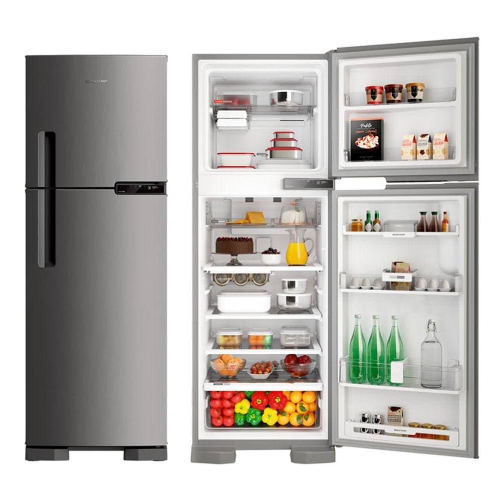 Refrigerador / Geladeira Brastemp, 2 Portas, Frost Free, 375l, Evox - Brm44hk