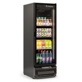 Refrigerador/expositor Vertical Grv-57 Lb Pr All Black Degelo Automático Porta De Vidro Duplo Temperado Led Perimetral 570 L Gelopar 220v Gelopar