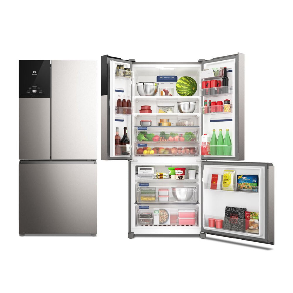 Geladeira Refrigerador Electrolux Efficient 3 Portas 590l Inox Im8s