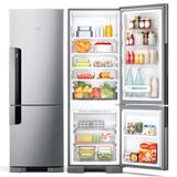 Geladeira Refrigerador Consul 2 Portas 397l Frost Free Inverse Inox Cre44bk