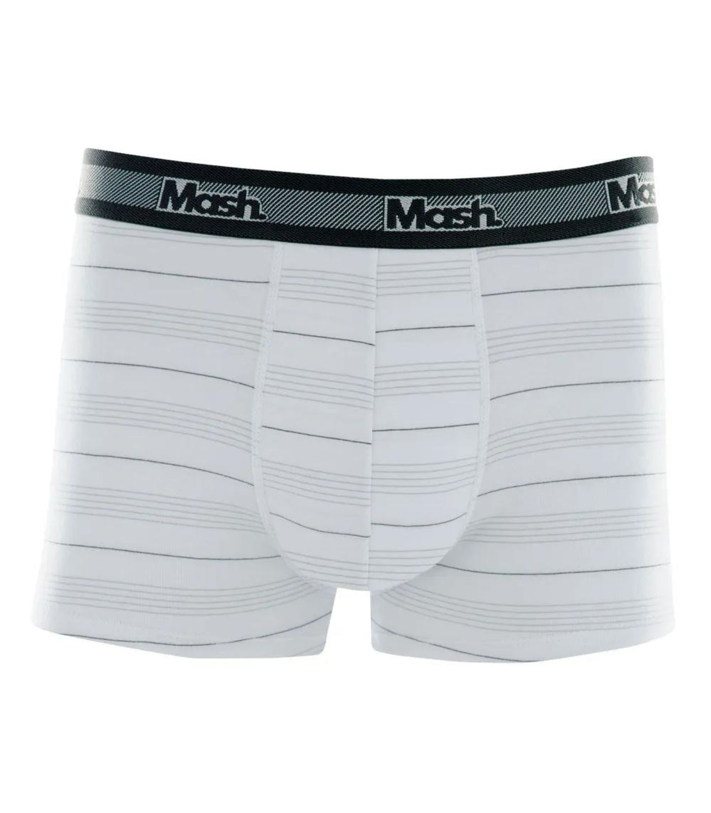 Cueca Boxer Cotton Listrada Mash Branco Gg