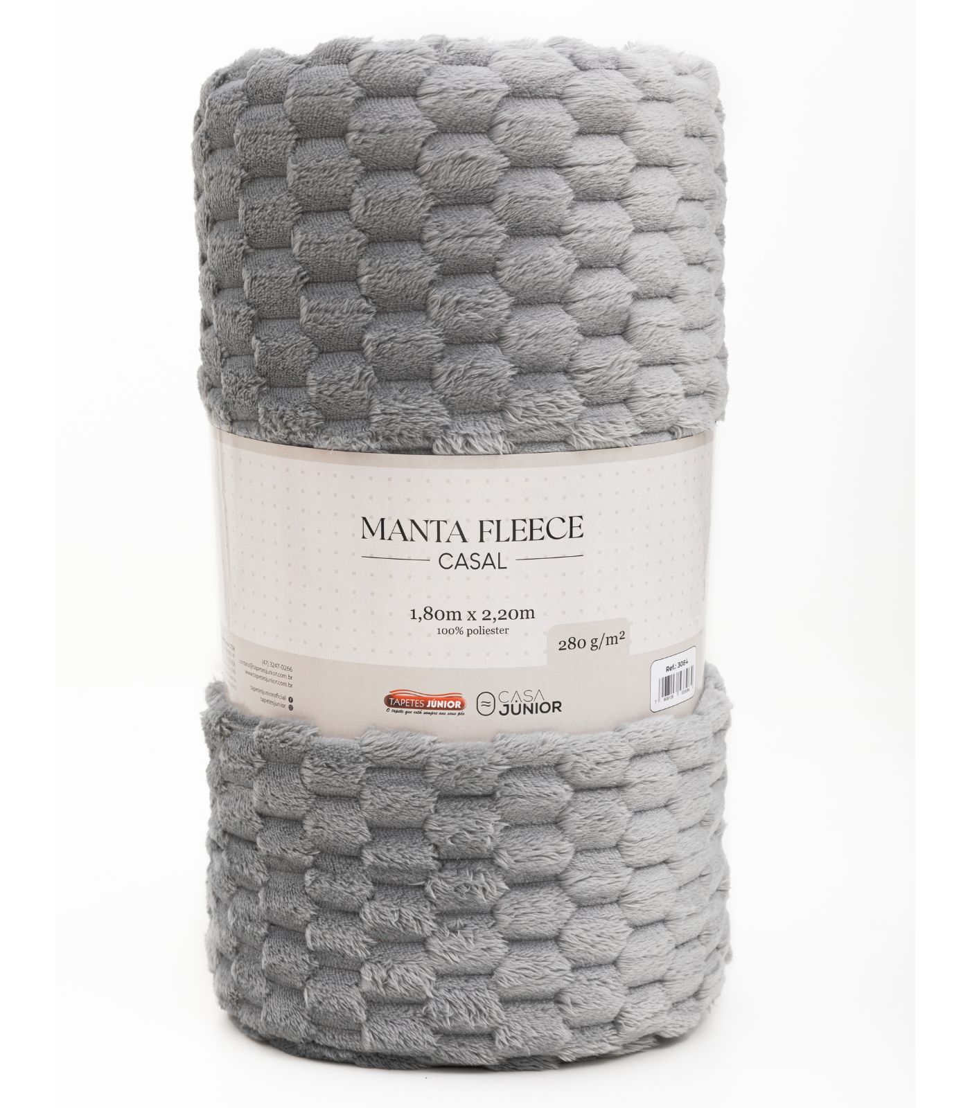 Manta Fleece Queen Tapetes Junior Cinza Un