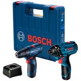 Kit Parafusadeira Furadeira Gsr 120-li + Chave De Impacto Gdr 120-li Bivolt Bosch-bivolt