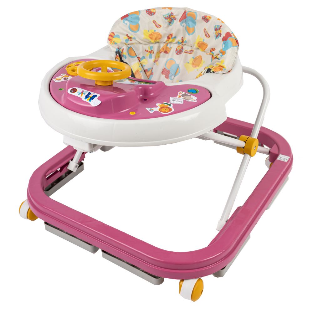 Andador De Bebê Infantil Musical Sonoro Rosa - Styll Baby