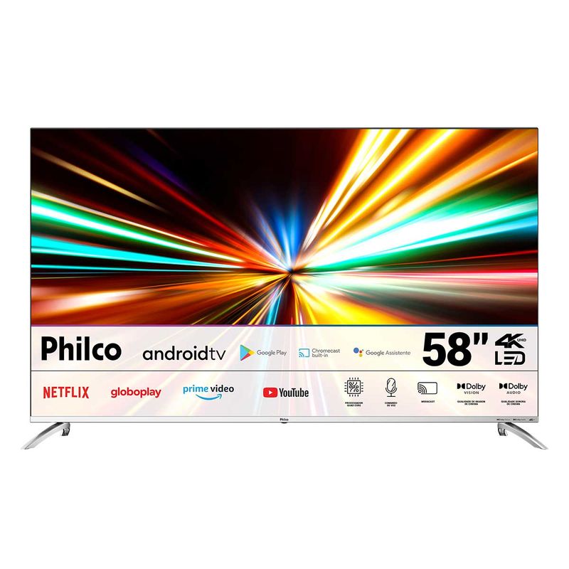 Tv 58" Led Philco 4k - Ultra Hd Smart - Ptv58g71agbls