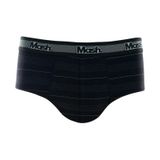 Cueca Masculina Slip Cotton Listrada Mash Preto Gg