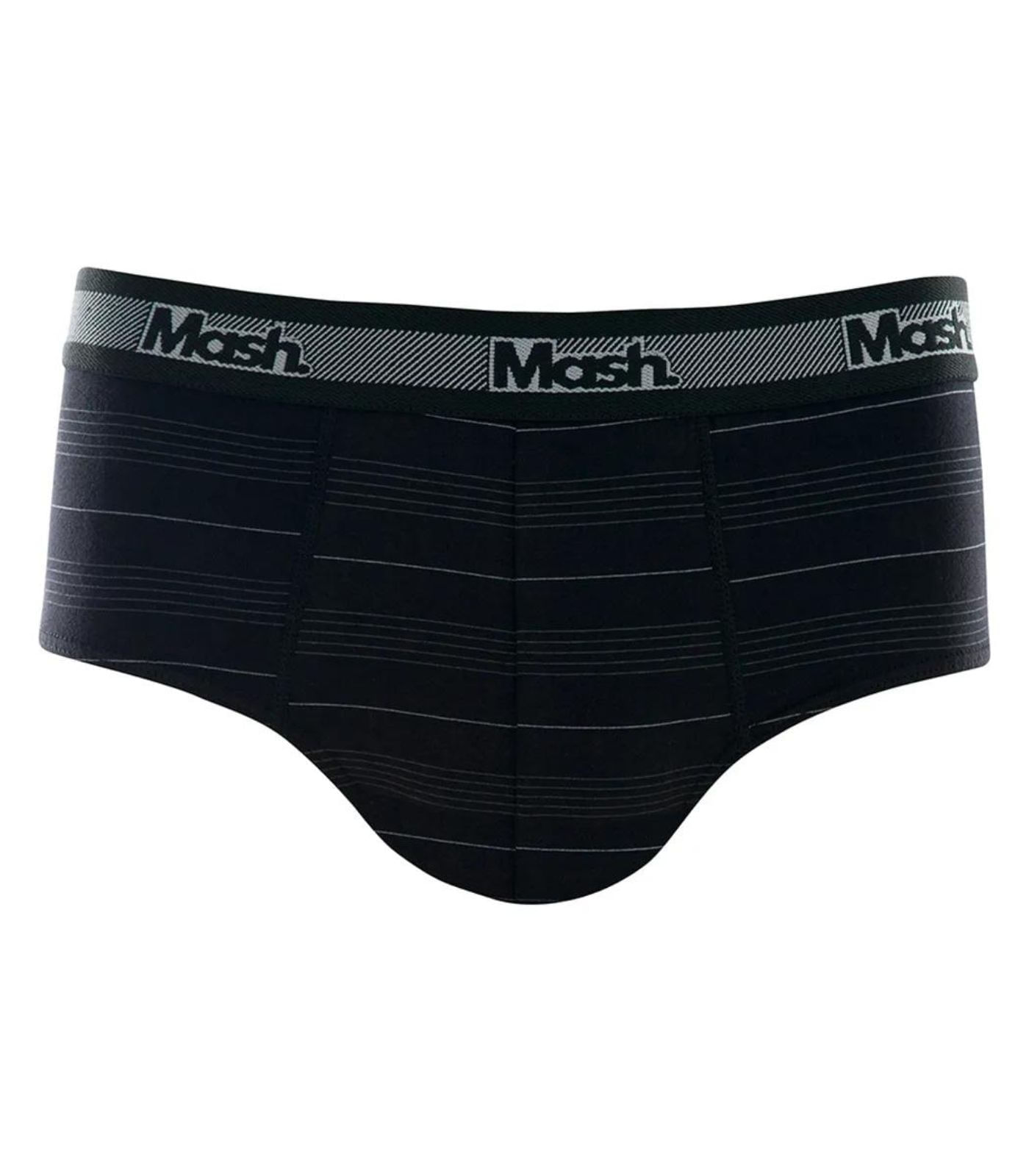 Cueca Masculina Slip Cotton Listrada Mash Preto Gg