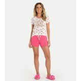 Pijama Feminino Stay Pawsitive Mensageira Da Paz Branco Gg