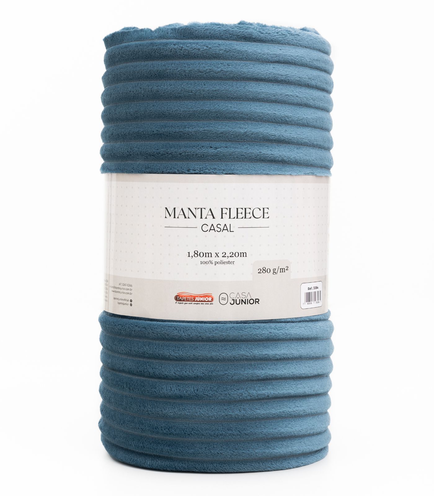 Manta Fleece Queen Tapetes Junior Azul Un