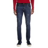 Calça Masculina Jeans Skinny Puído Polo Wear Jeans Escuro