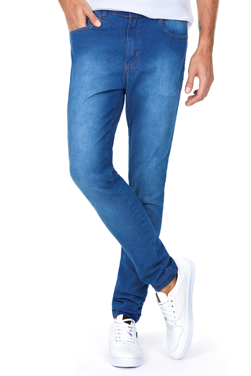 Calça Masculina Jeans Skinny Holiday Polo Wear Jeans Médio