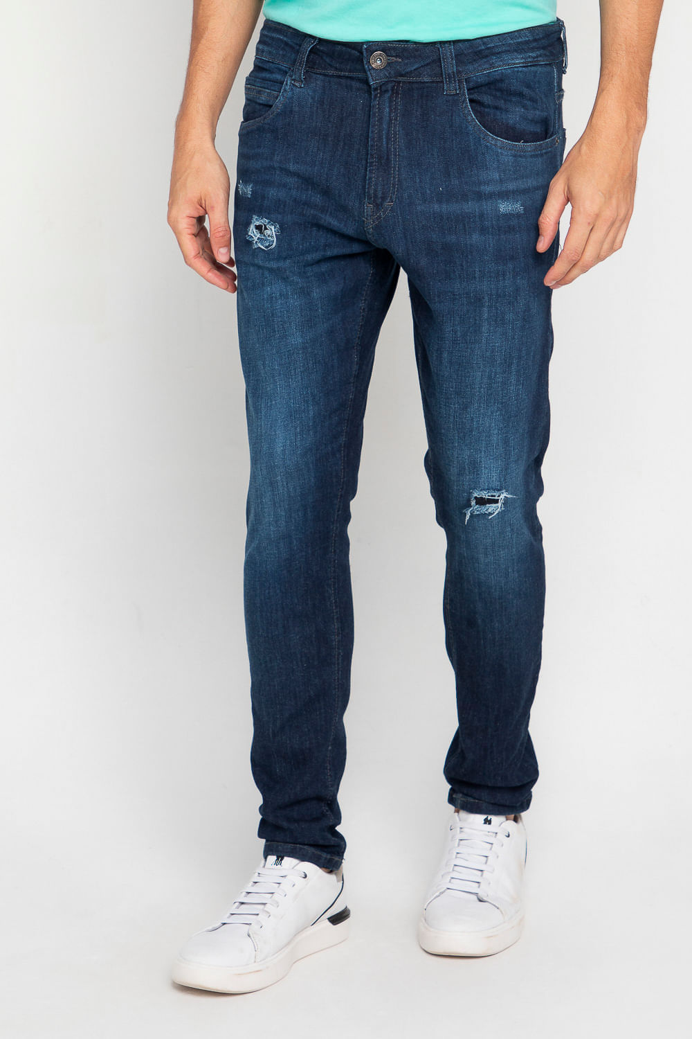 Calça Masculina Jeans Skinny Escape Polo Wear Jeans Escuro