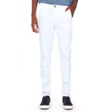 Calça Masculina Sarja Slim Bolso Reto Polo Wear Branco