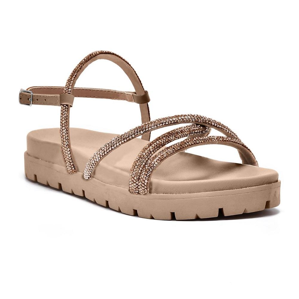 Papete Via Marte Napa Casual Ref 23-17203 Nude/ouro 039